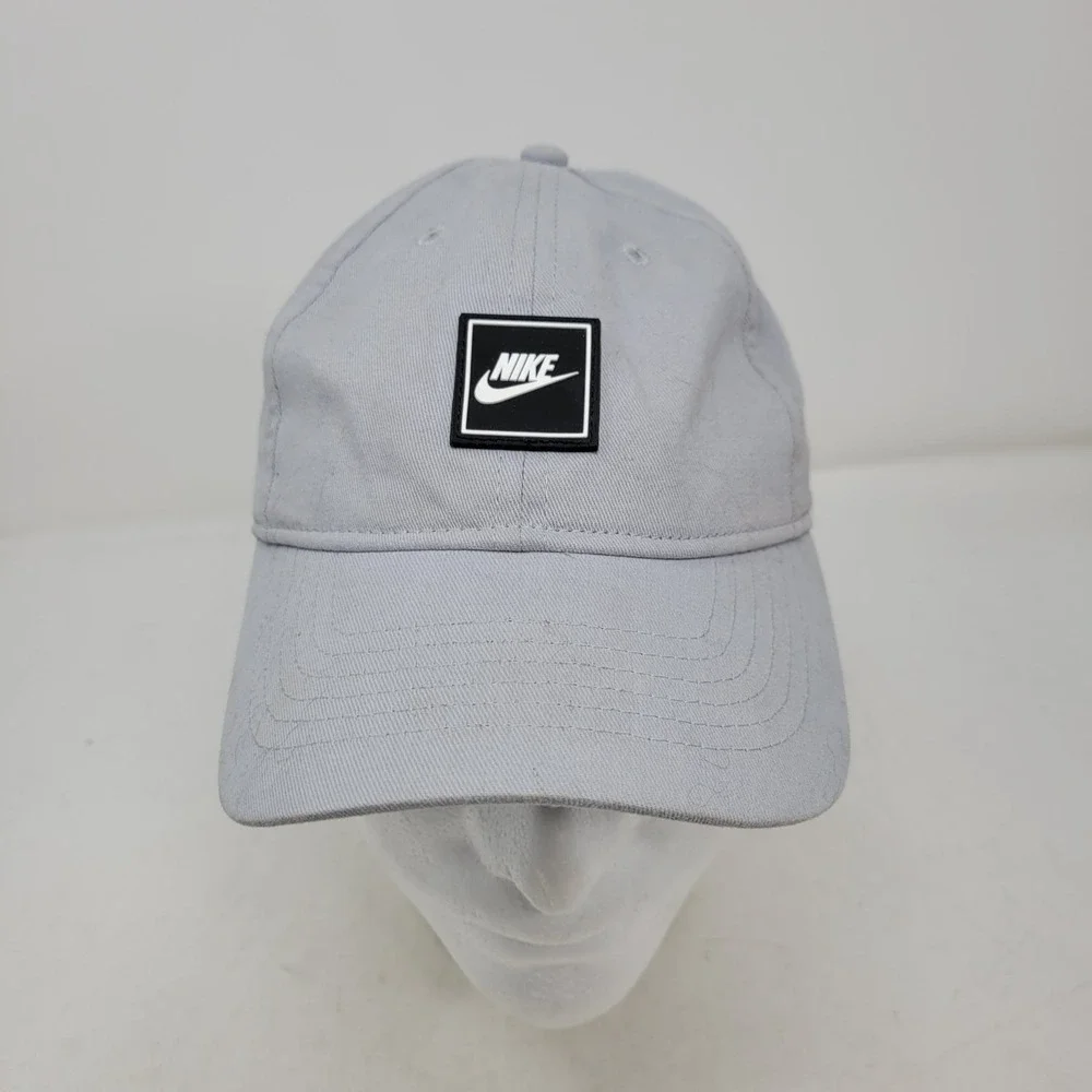 Nike Hat‎ Cap Strap Back Child Gray Patch Logo Club Youth 4-7 Boys Girls Kids
